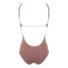 Low back Bodysuit with Removable Padding Dark Nude