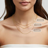 Engraved Disc Arabesque Necklace Silver