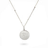 Engraved Disc Arabesque Necklace Silver