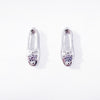 Sterling Silver Ballet Shoe Stud Earring with CZ