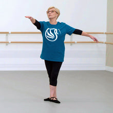  Silver Swans T-shirt Teal/White