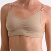 Seamless Clear Back Bra Nude