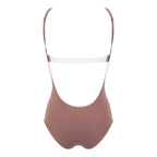 Low back Bodysuit with Removable Padding Dark Nude