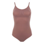 Low back Bodysuit with Removable Padding Dark Nude