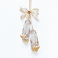 Acrylic & Gold Glitter Ballet Shoes