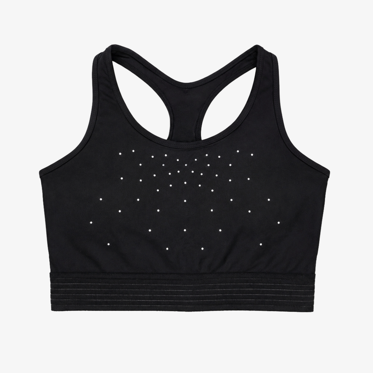 Active Crop Top with Crystal Motif