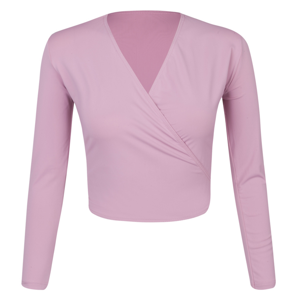 Rose Alycia crossover wrap cardigan is a versatile essential for the Royal Academy of Dance (RAD) uniform across all grades. Embodying the balletcore aesthetic, this regulation crossover features a flattering tie-waist and long sleeves for a professional, streamlined look. Crafted for breathable comfort, it aligns with the trend for sustainable, high-performance dancewear. Perfect for warm-ups and exams, it provides an elevated, modest layer for every aspiring dancer.