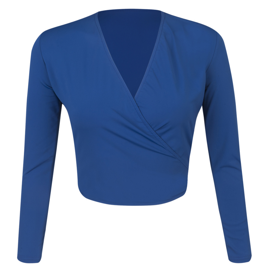 Royal Alycia crossover wrap cardigan is a versatile essential for the Royal Academy of Dance (RAD) uniform across all grades. Embodying the balletcore aesthetic, this regulation crossover features a flattering tie-waist and long sleeves for a professional, streamlined look. Crafted for breathable comfort, it aligns with the trend for sustainable, high-performance dancewear. Perfect for warm-ups and exams, it provides an elevated, modest layer for every aspiring dancer.