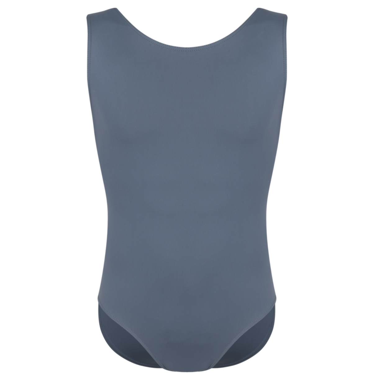 Official RAD regulation uniform: the Freed of London Ash sleeveless male ballet leotard in grey. Approved for all grades, this regulation exam wear is crafted from sustainable ECONYL recycled fabric, aligning with new eco-friendly dancewear trends. Featuring an open neckline and the official RAD logo, this breathable ash grey ballet uniform provides a professional silhouette and superior flexibility for Royal Academy of Dance examinations.