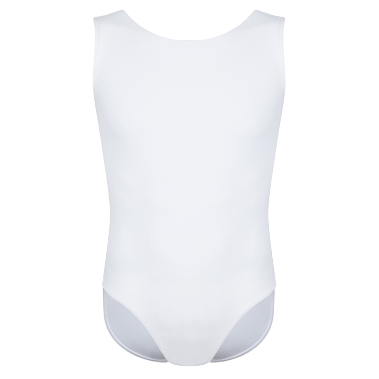 Official RAD regulation uniform: the Freed of London Ash sleeveless male ballet leotard in white. Approved for all grades, this regulation exam wear is crafted from sustainable ECONYL recycled fabric, aligning with new eco-friendly dancewear trends. Featuring an open neckline and the official RAD logo, this breathable ash grey ballet uniform provides a professional silhouette and superior flexibility for Royal Academy of Dance examinations.