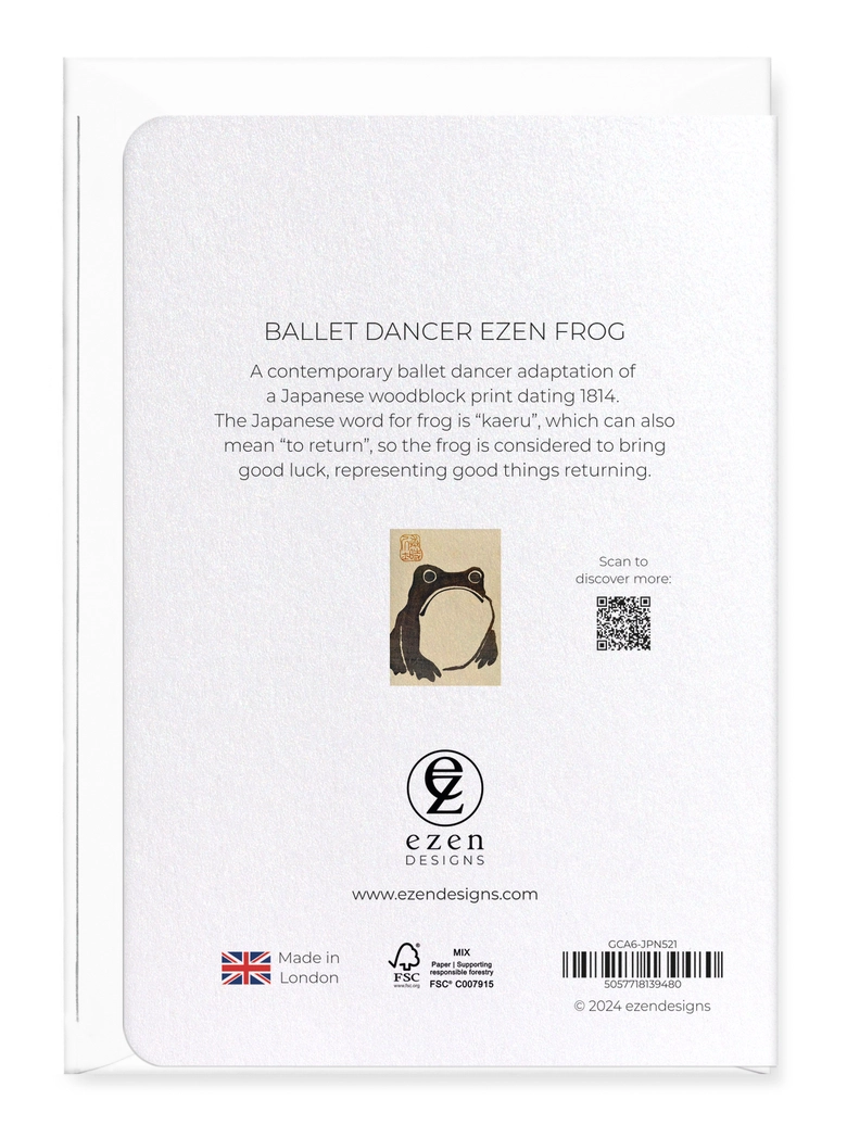 Ballet Dancer Ezen Frog Card