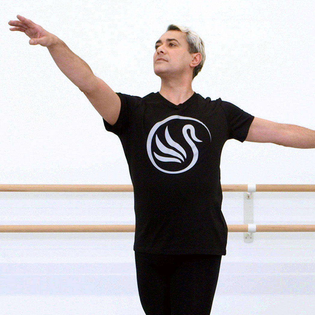 Silver Swans ® T-shirt Black & Silver