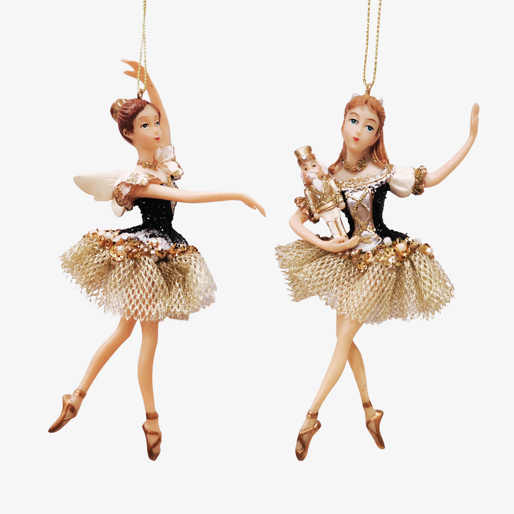 Black&Gold Resin Fabric Fairy