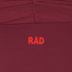 Burgundy Callie leotard is the official RAD vocational grade female ballet uniform, blending a professional balletcore aesthetic with sustainable dancewear standards. Crafted from eco-friendly ECONYL recycled fabric, the camisole features elegant mesh overlay panels and knot ruches. This regulation wear offers a modern silhouette and breathable comfort.