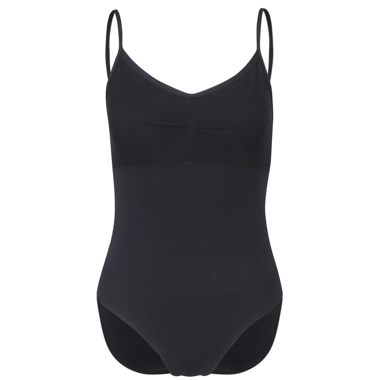 Black Callie leotard is the official RAD vocational grade female ballet uniform, blending a professional balletcore aesthetic with sustainable dancewear standards. Crafted from eco-friendly ECONYL recycled fabric, the camisole features elegant mesh overlay panels and knot ruches. This regulation wear offers a modern silhouette and breathable comfort.