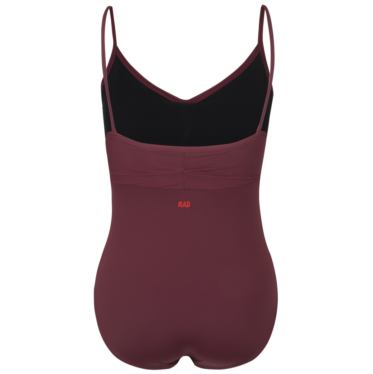 Burgundy Callie leotard is the official RAD vocational grade female ballet uniform, blending a professional balletcore aesthetic with sustainable dancewear standards. Crafted from eco-friendly ECONYL recycled fabric, the camisole features elegant mesh overlay panels and knot ruches. This regulation wear offers a modern silhouette and breathable comfort.