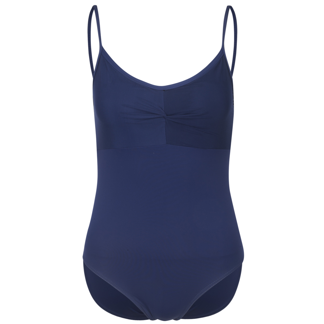 Navy Callie leotard is the official RAD vocational grade female ballet uniform, blending a professional balletcore aesthetic with sustainable dancewear standards. Crafted from eco-friendly ECONYL recycled fabric, the camisole features elegant mesh overlay panels and knot ruches. This regulation wear offers a modern silhouette and breathable comfort.