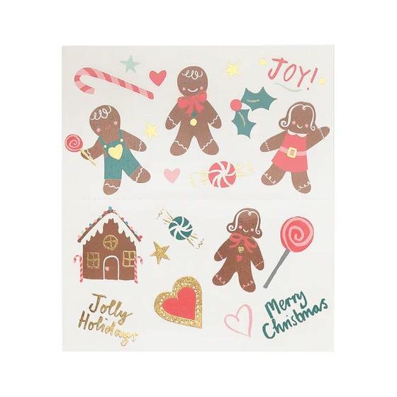 Gingerbread Temporary Tattoos