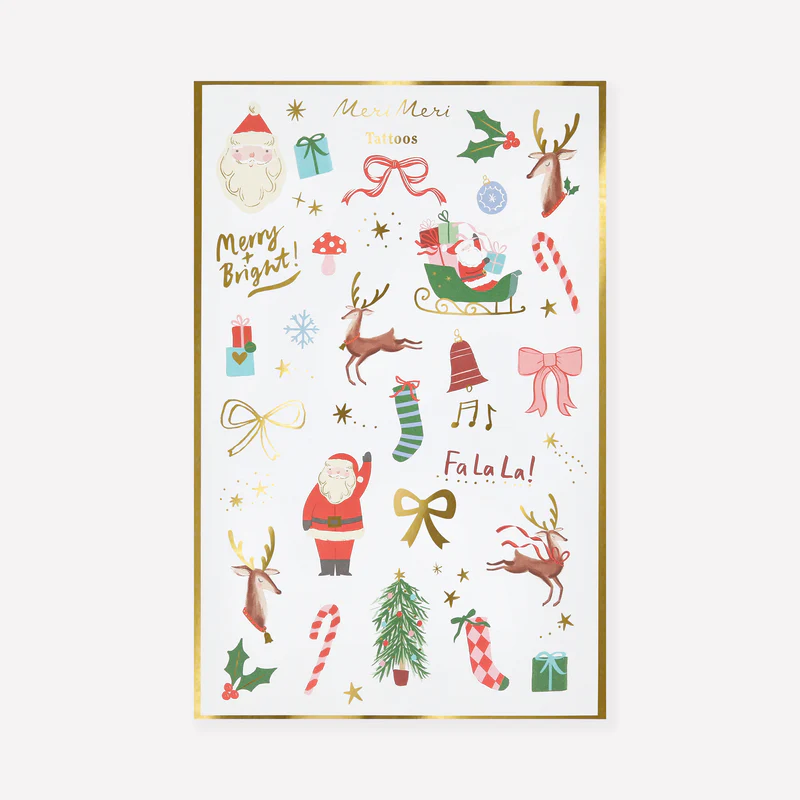 Christmas Icon Temporary Tattoos