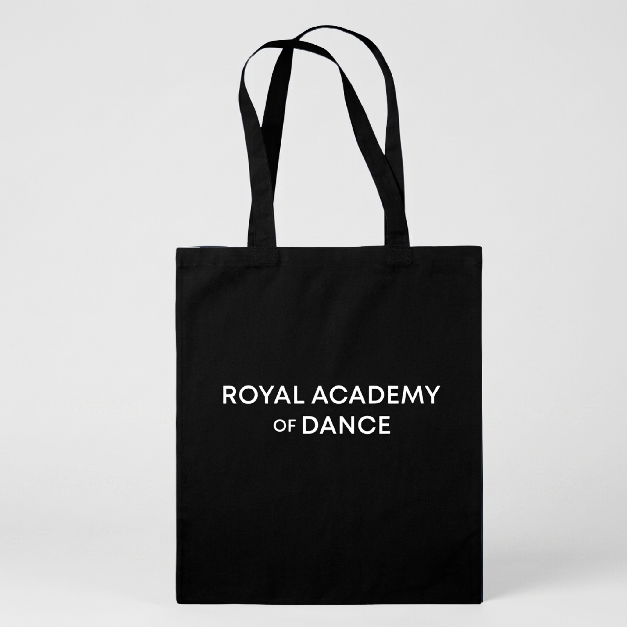 Contrasting logo canvas tote Black