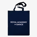 Contrasting logo canvas tote Navy
