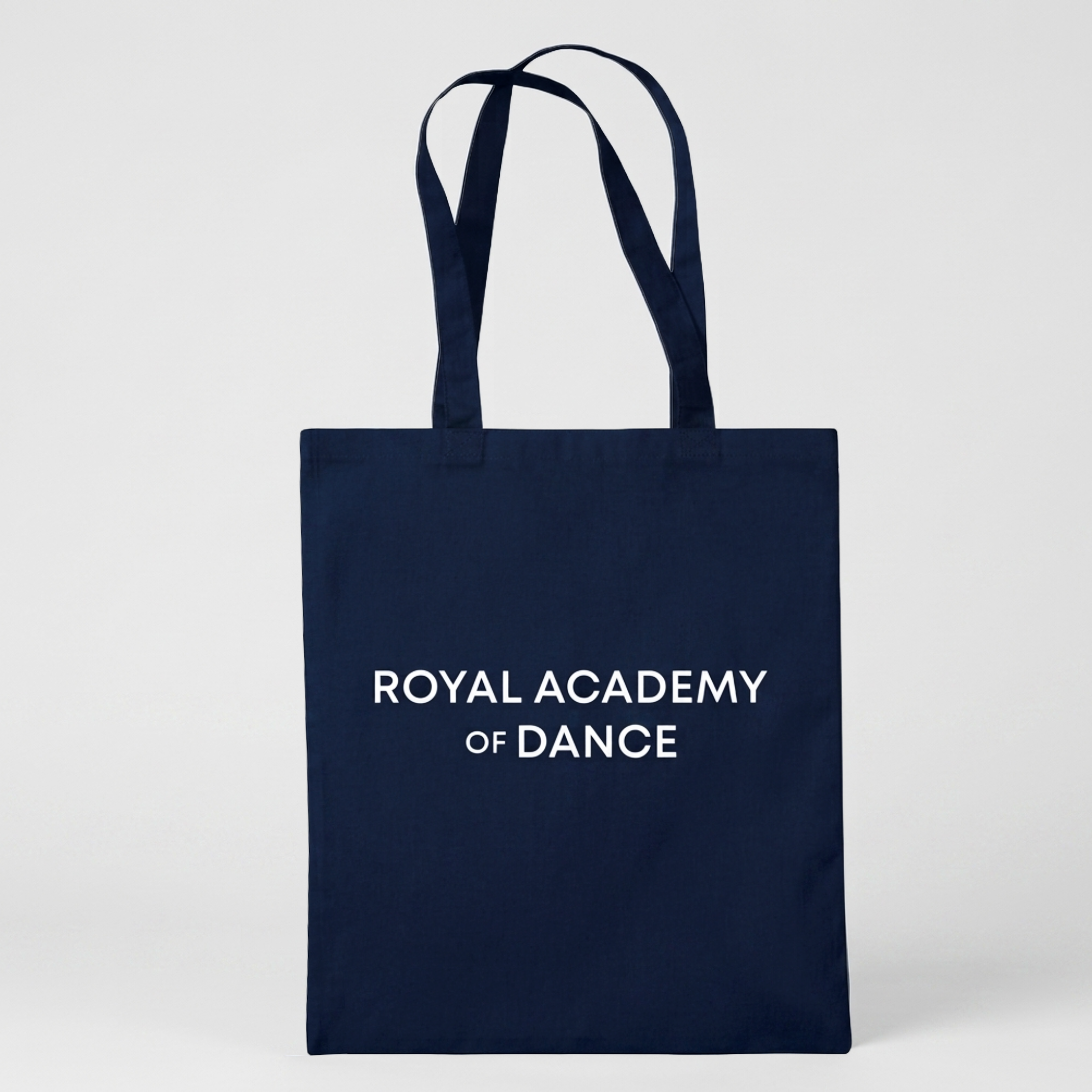 Contrasting logo canvas tote Navy
