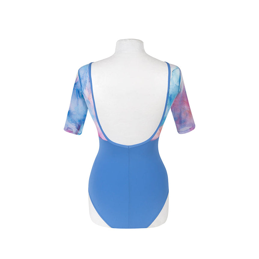 Darcey Sleeved Leotard Powder Blue