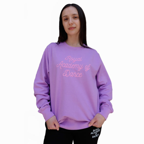 Royal Academy Of Dance Embroidered Sweatshirt Lilac