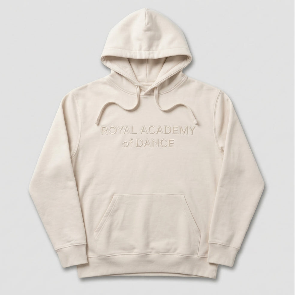 Embroidered Logo Hoodie Vintage White