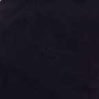 Black jogger with embroidered " Royal Academy of Dance" logo close up 