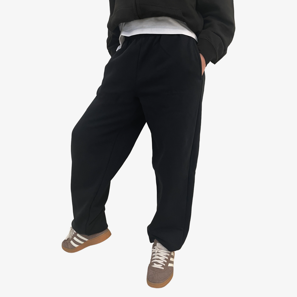 Black jogger with embroidered " Royal Academy of Dance" logo