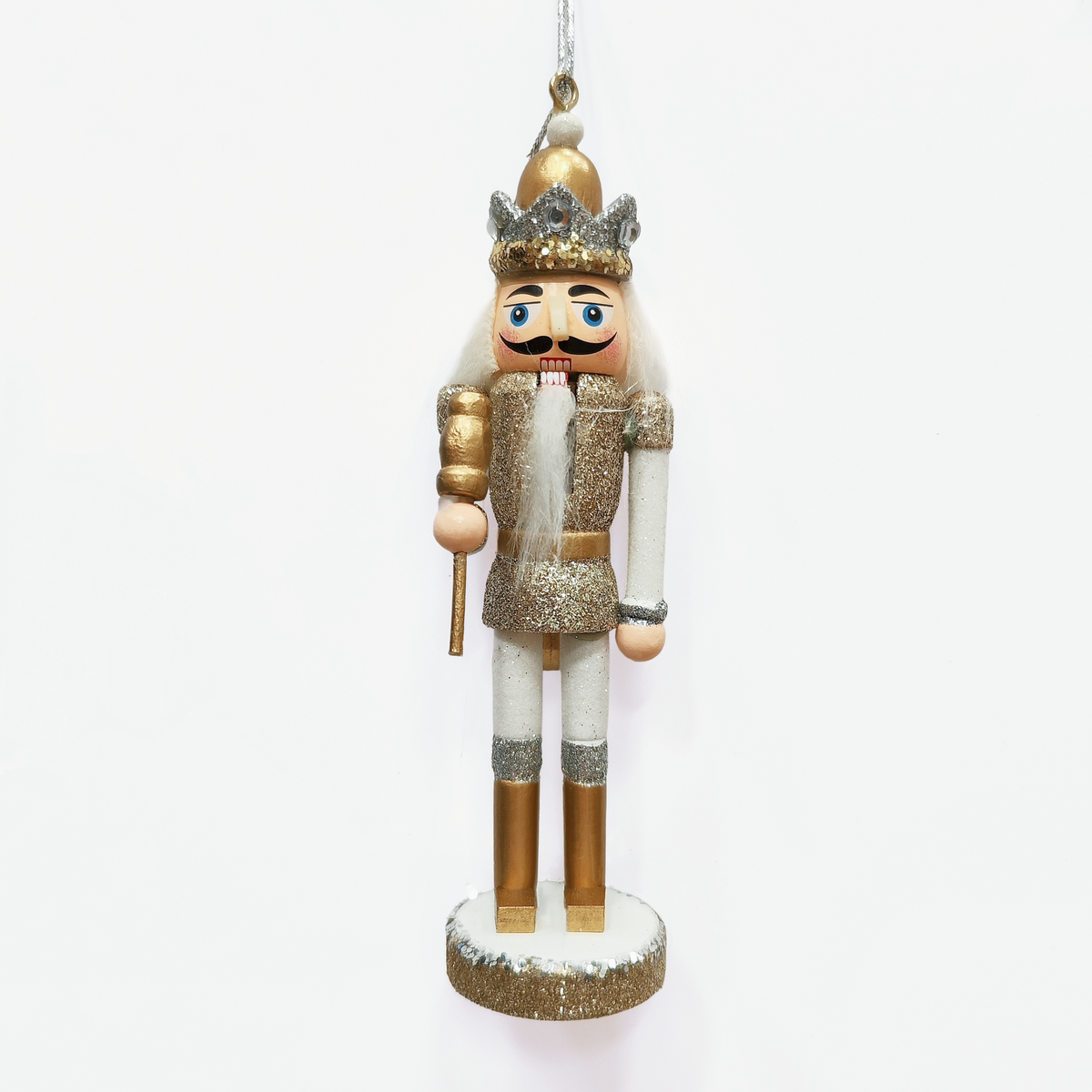 Gold & Silver Wood Nutcracker