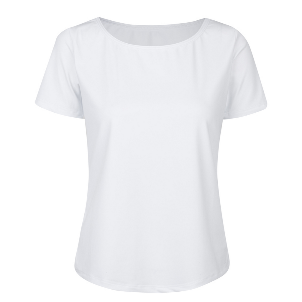 Official RAD regulation uniform for boys in Pre-Primary and Primary grades: the white short-sleeved ballet T-shirt. This sustainable boys' dance kit uses breathable, moisture-wicking performance fabric for premium comfort during Royal Academy of Dance exams. Designed with eco-friendly materials, the top provides a clean silhouette and high-performance fit, meeting modern standards for a supportive male ballet uniform.