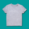 Grey t-shirt with 'ROYAL ACADEMY OF DANCE' logo in white