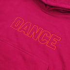 'Dance' Kids Embroidered Hoodie Hot Pink
