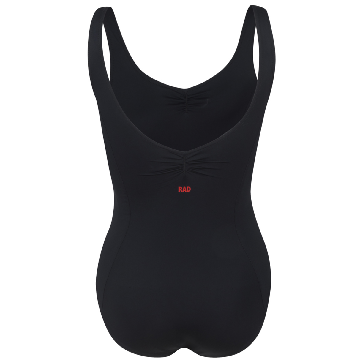 Black Laurel leotard is the official RAD uniform for Grades 6 and above, reflecting sustainable dancewear focus. Made from recycled ECONYL fabric, the sleeveless design features a ruched front and princess seams. Creating a professional balletcore aesthetic, this high-performance piece offers a modern silhouette and breathable comfort for exams and studio training