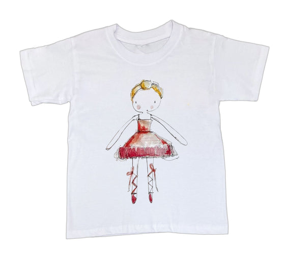 Made by Leah T-Shirt Girl Blonde White