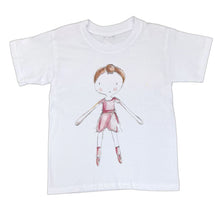  Made by Leah T-Shirt Girl Brunette White