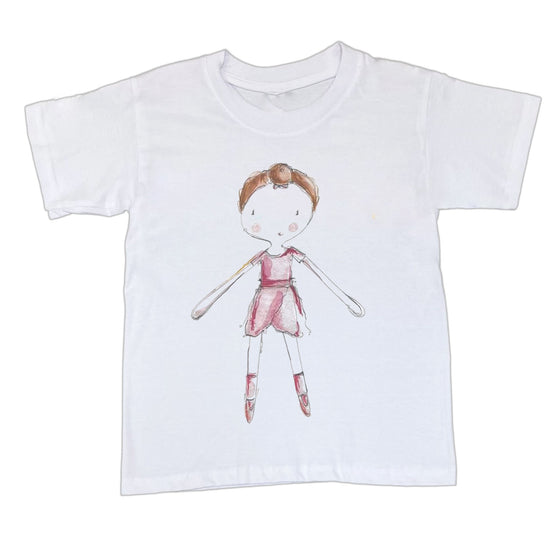 Made by Leah T-Shirt Girl Brunette White