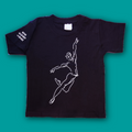 Leaping Male Childs Tee Black