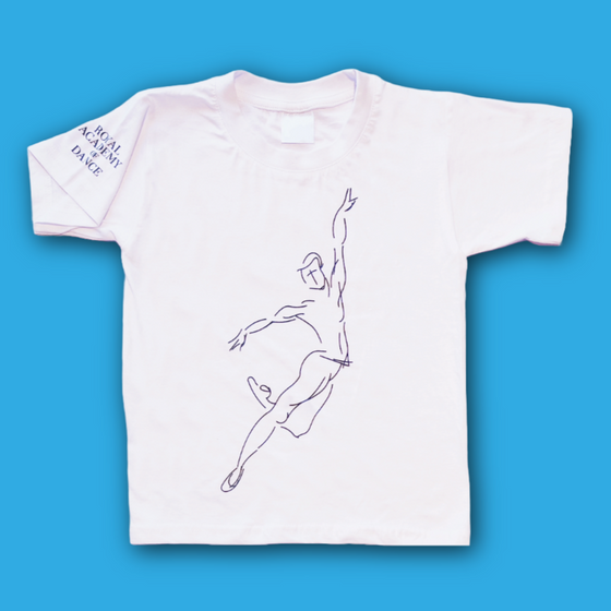 Leaping Male Childs Tee White