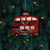 London Bus with Garland Glass Decoration