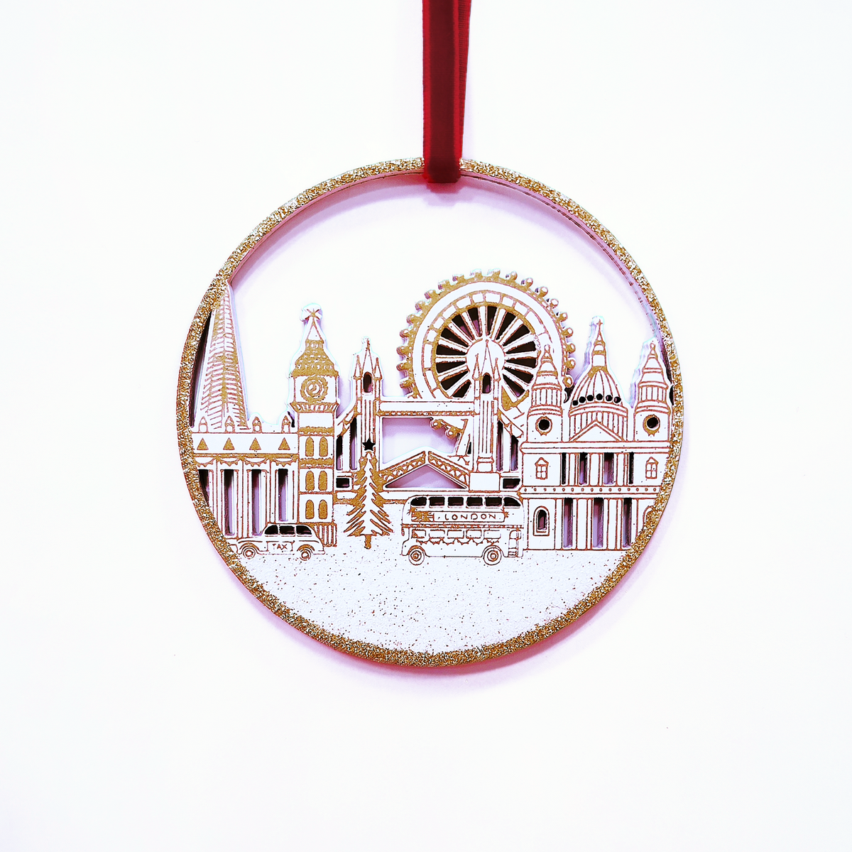 London Scene Wooden Disc