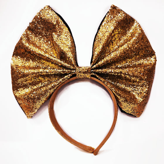 Glitter Fabric Bow Hairband