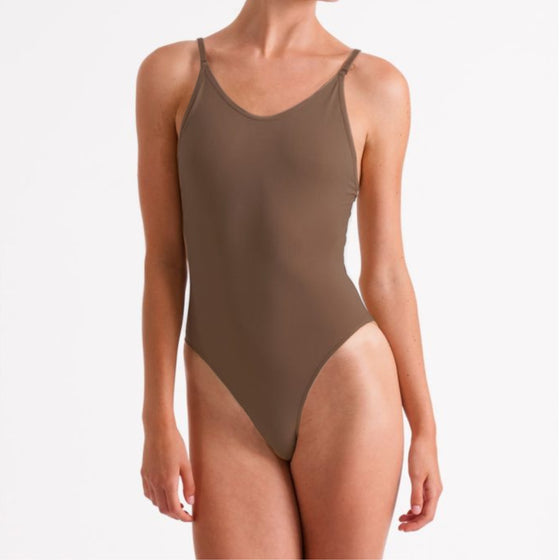 Seamless Low back Bodysuit Dark Nude