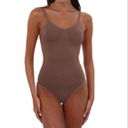 Low back Bodysuit with Removable Padding Dark Nude