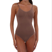  Low back Bodysuit with Removable Padding Dark Nude