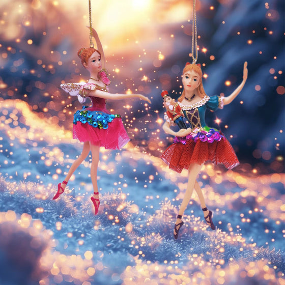 Nutcracker Resin Fabric Ballerina