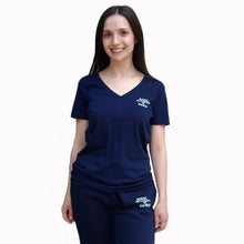  Organic V-neck T-shirt French Navy