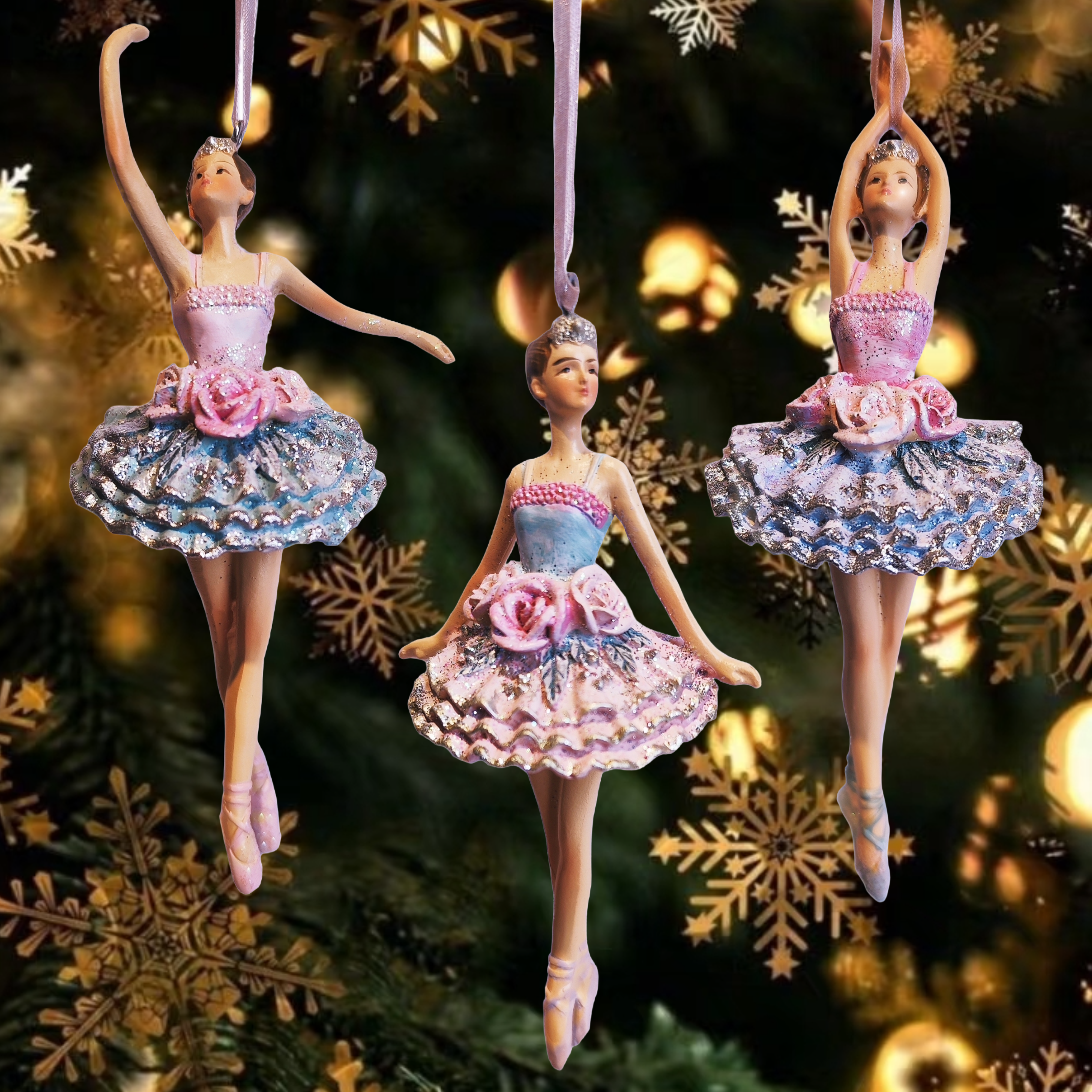 Pastel Rose Resin Ballerina